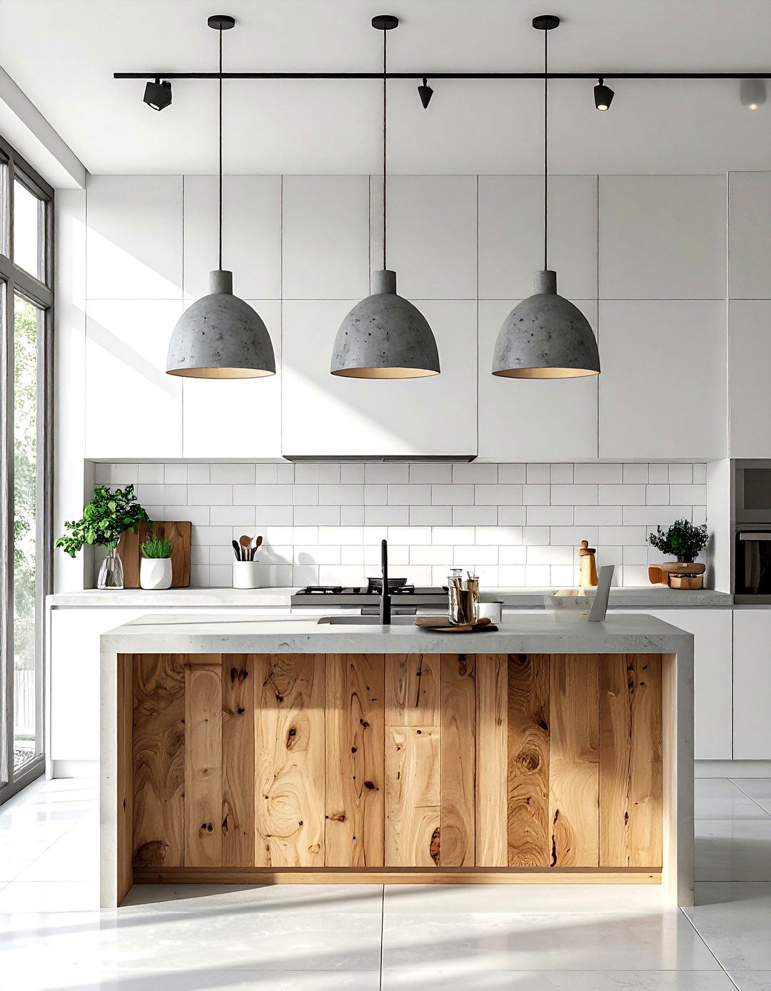 Concrete Kitchen Pendant - 30 pendant light kitchen ideas