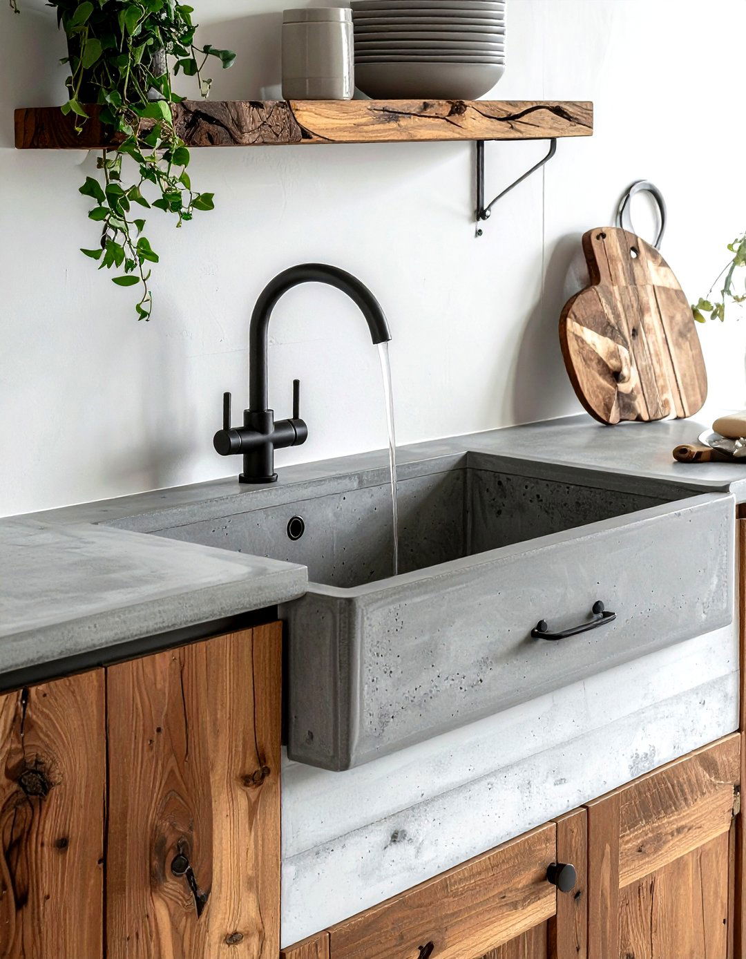 Concrete Kitchen Sink - 30 integrated sink kitchen ideas