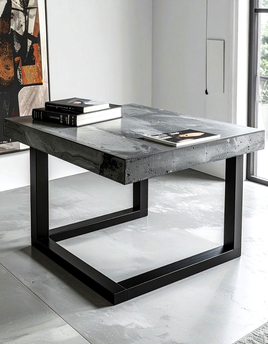 Concrete Look C Table - 30 living room C-table ideas