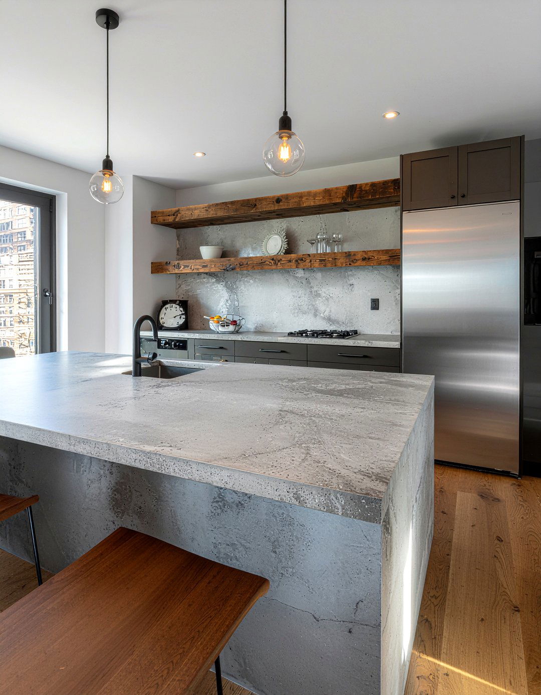 Concrete Look Quartz Backsplash - 30 quartz backsplash kitchen ideas