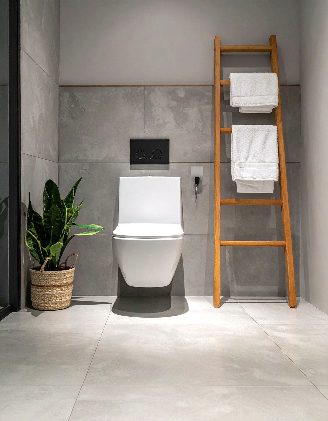 Concrete Look Vinyl - 30 bathroom vinyl flooring ideas