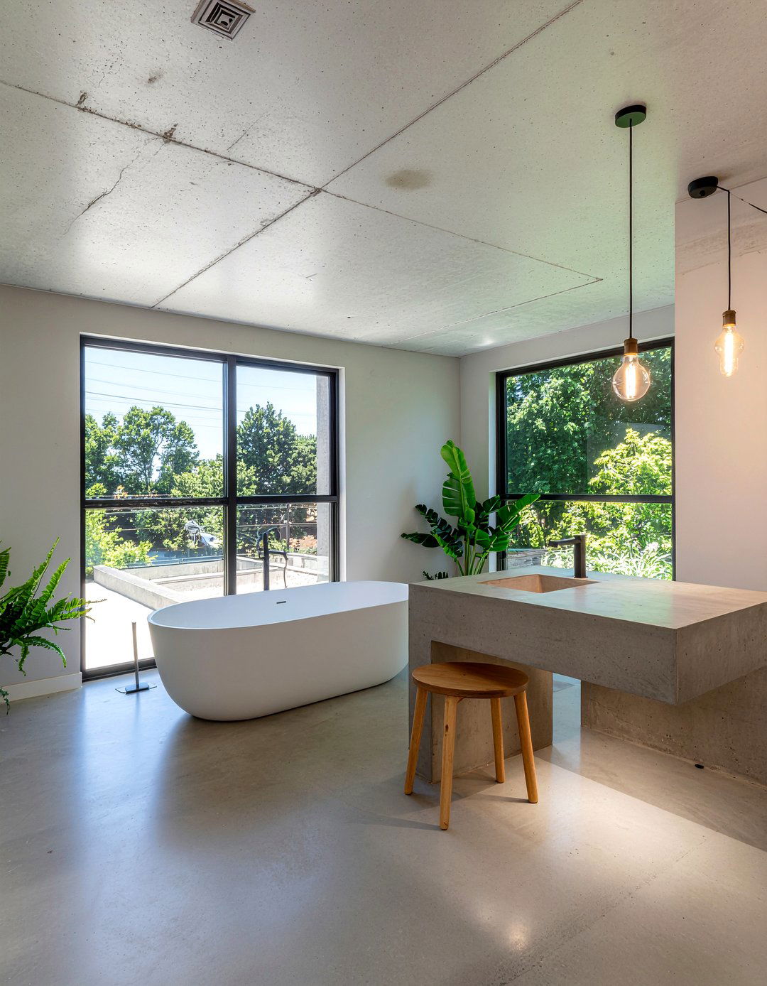 Concrete Master Bathroom - 30 master bathroom ideas