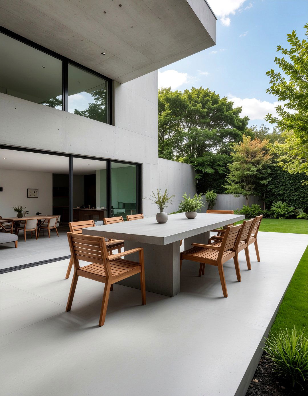 Concrete Outdoor Dining Table - 30 outdoor dining ideas