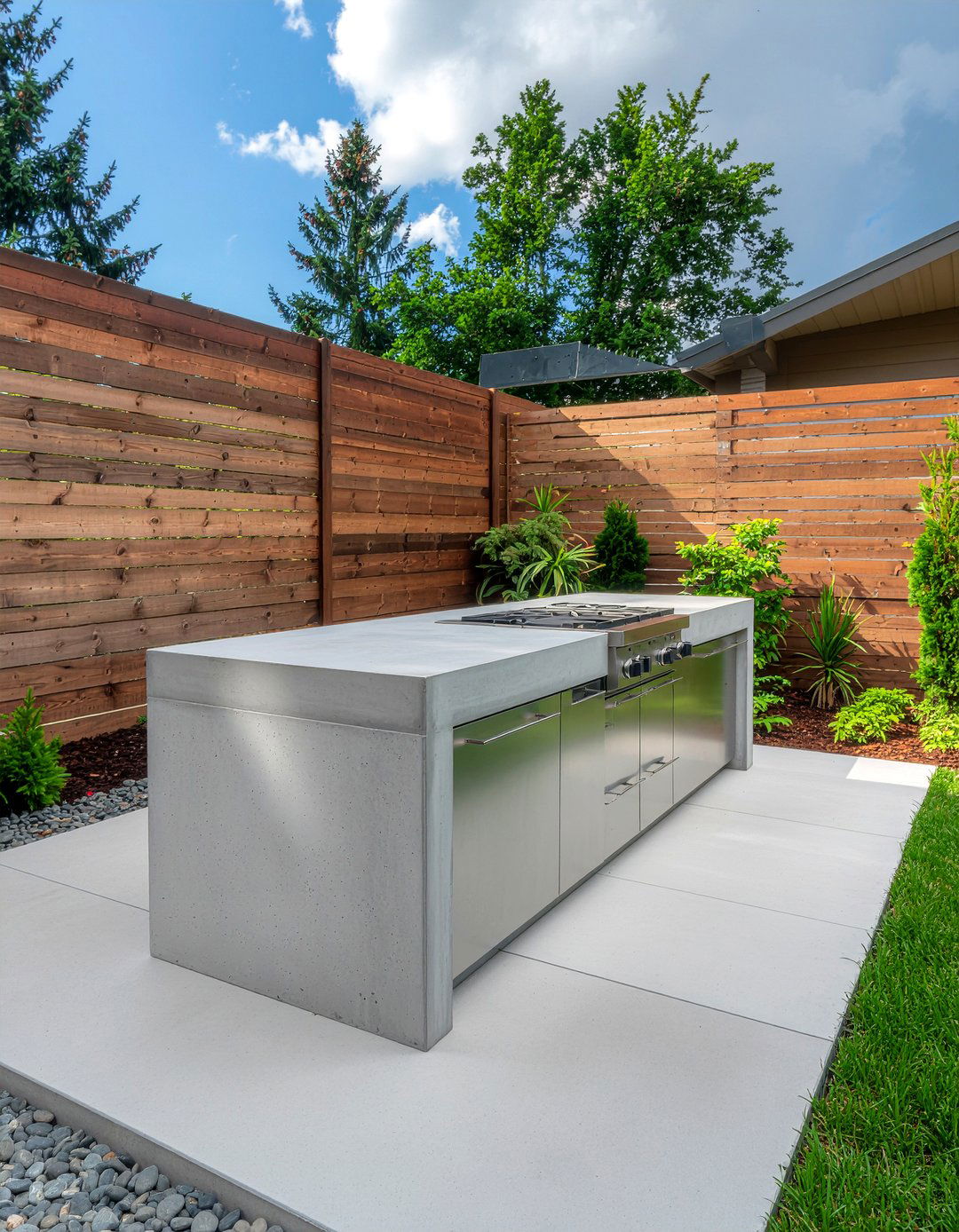 Concrete Outdoor Kitchen Island - 30 outdoor kitchen island ideas