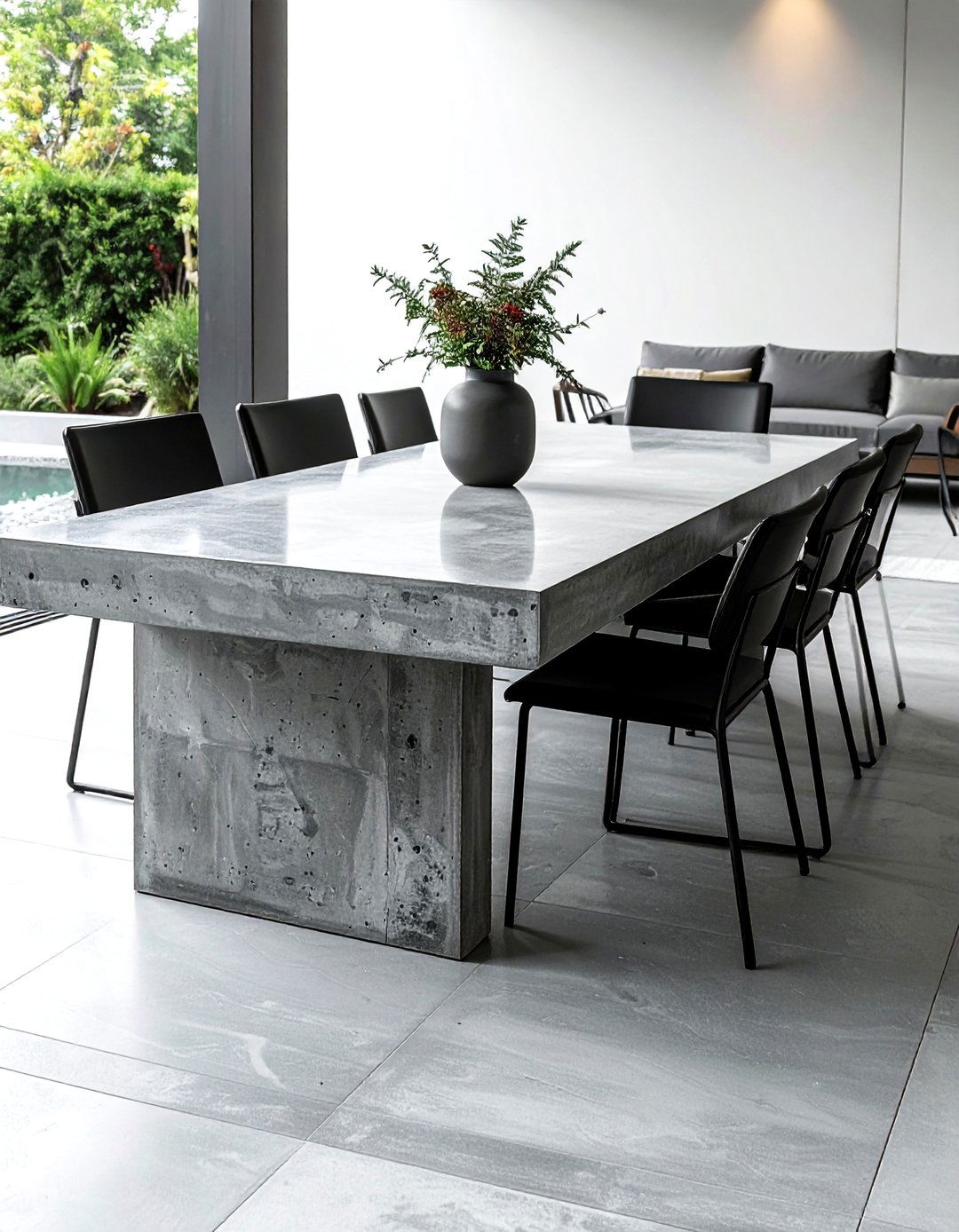 Concrete Outdoor Table - 30 outdoor dining furniture ideas