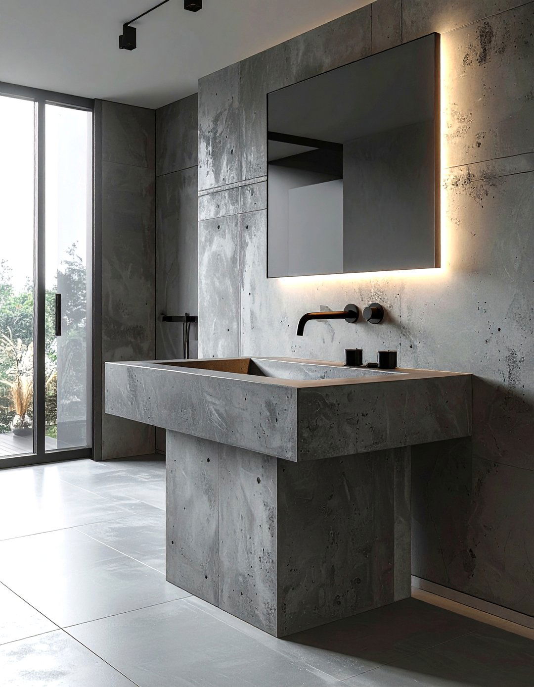 Concrete Pedestal Sink - 30 pedestal sink ideas