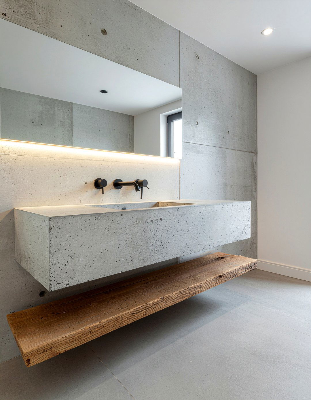 Concrete Powder Room - 30 half bathroom ideas