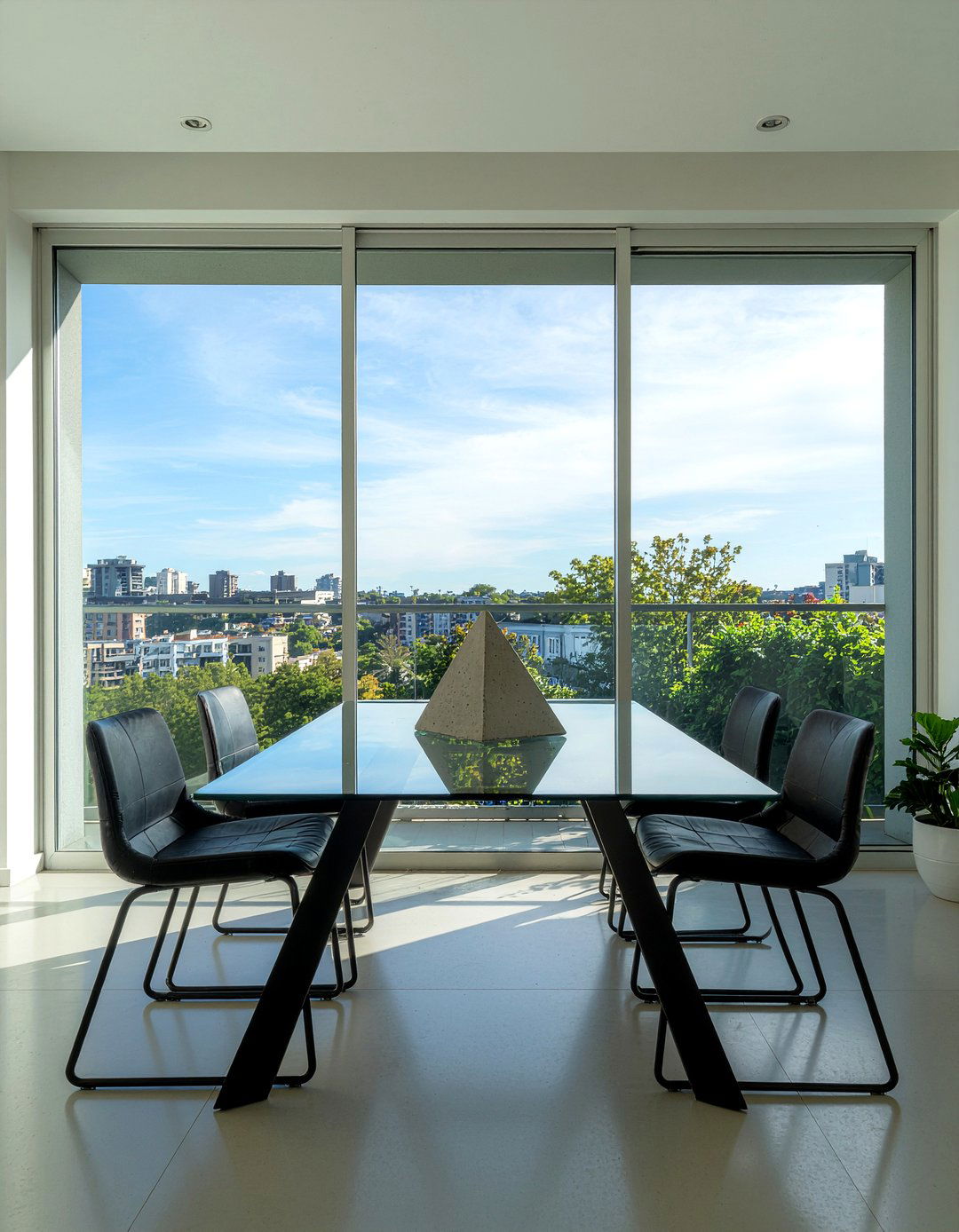 Concrete Sculpture Accent - 30 minimalist centerpiece dining ideas