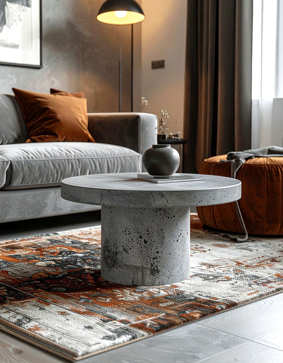 Concrete Side Table - 30 living room modern furniture ideas