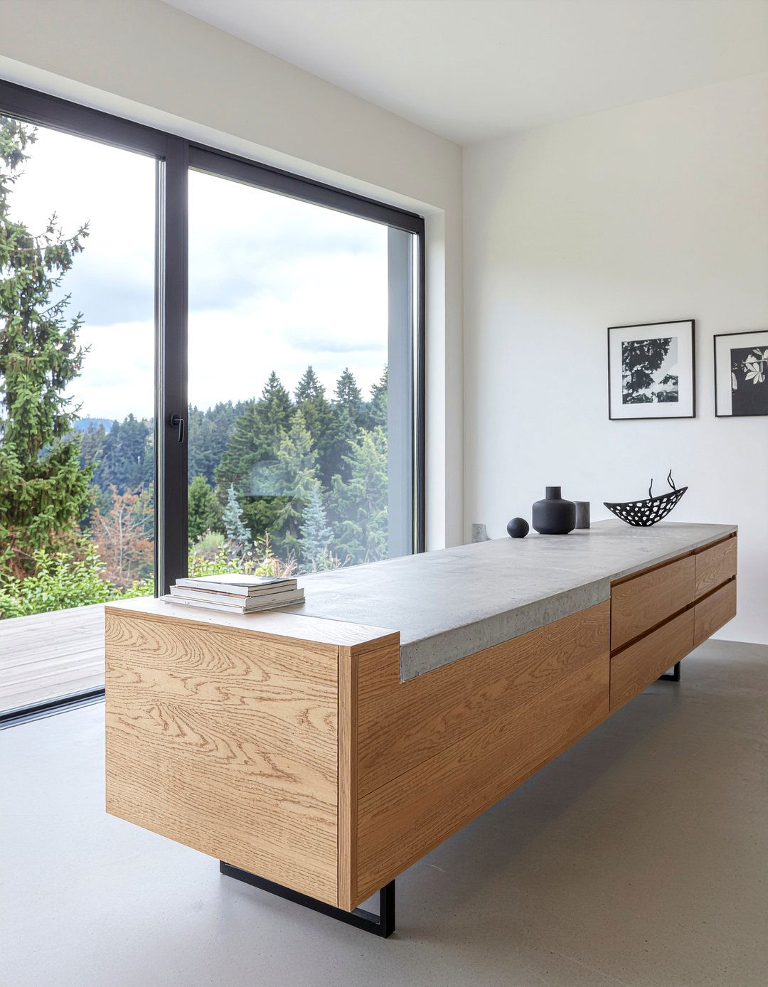 Concrete Top Sideboard - 30 living room sideboard ideas