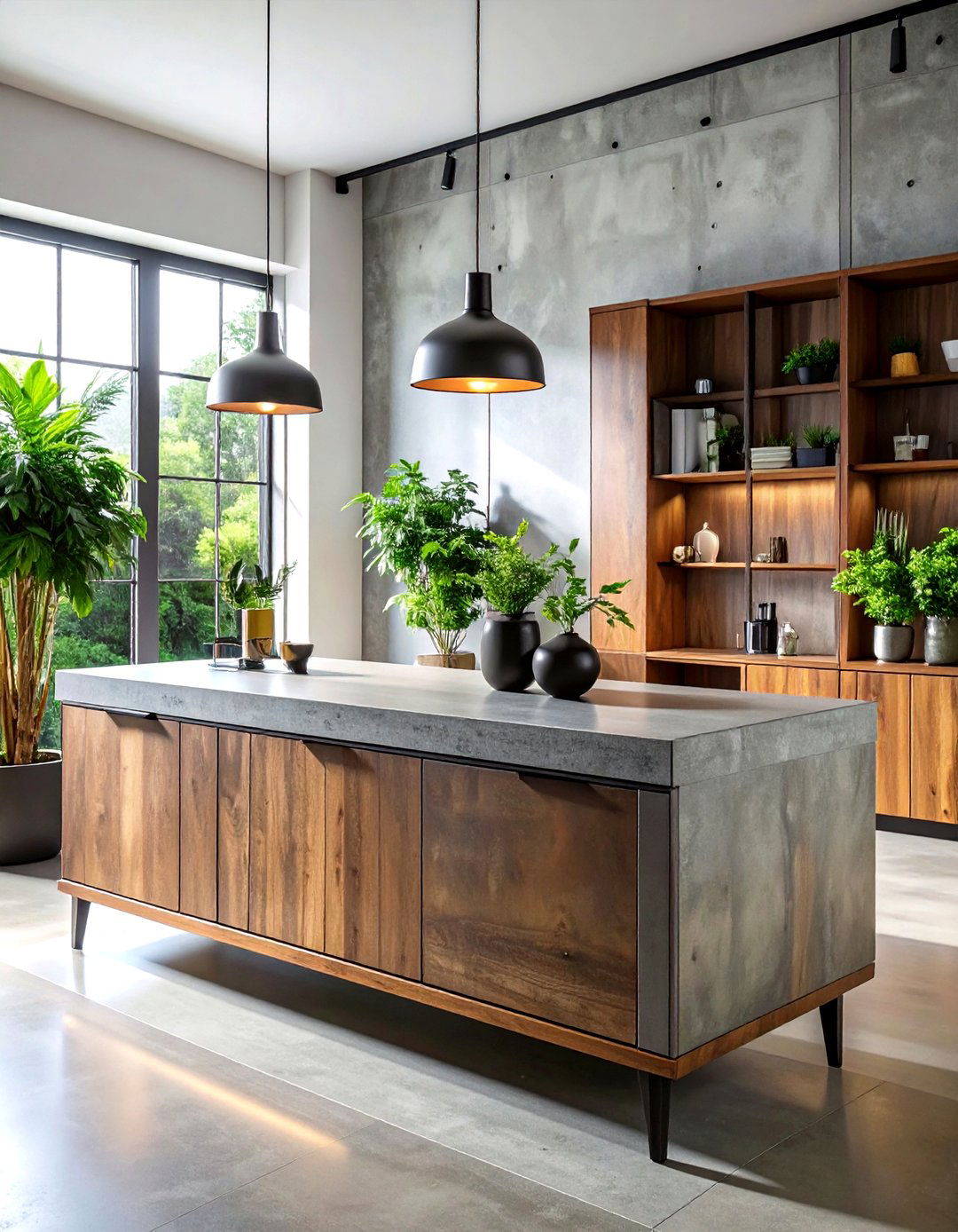 Concrete Top Sideboard