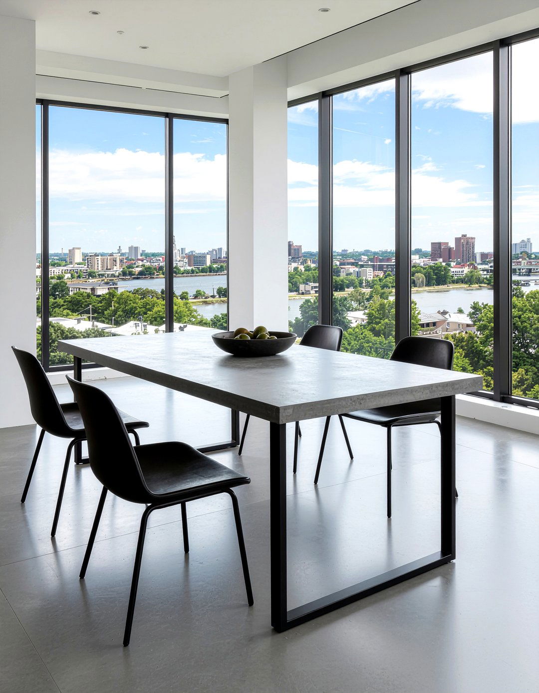 Concrete Top Table - 30 extendable dining ideas