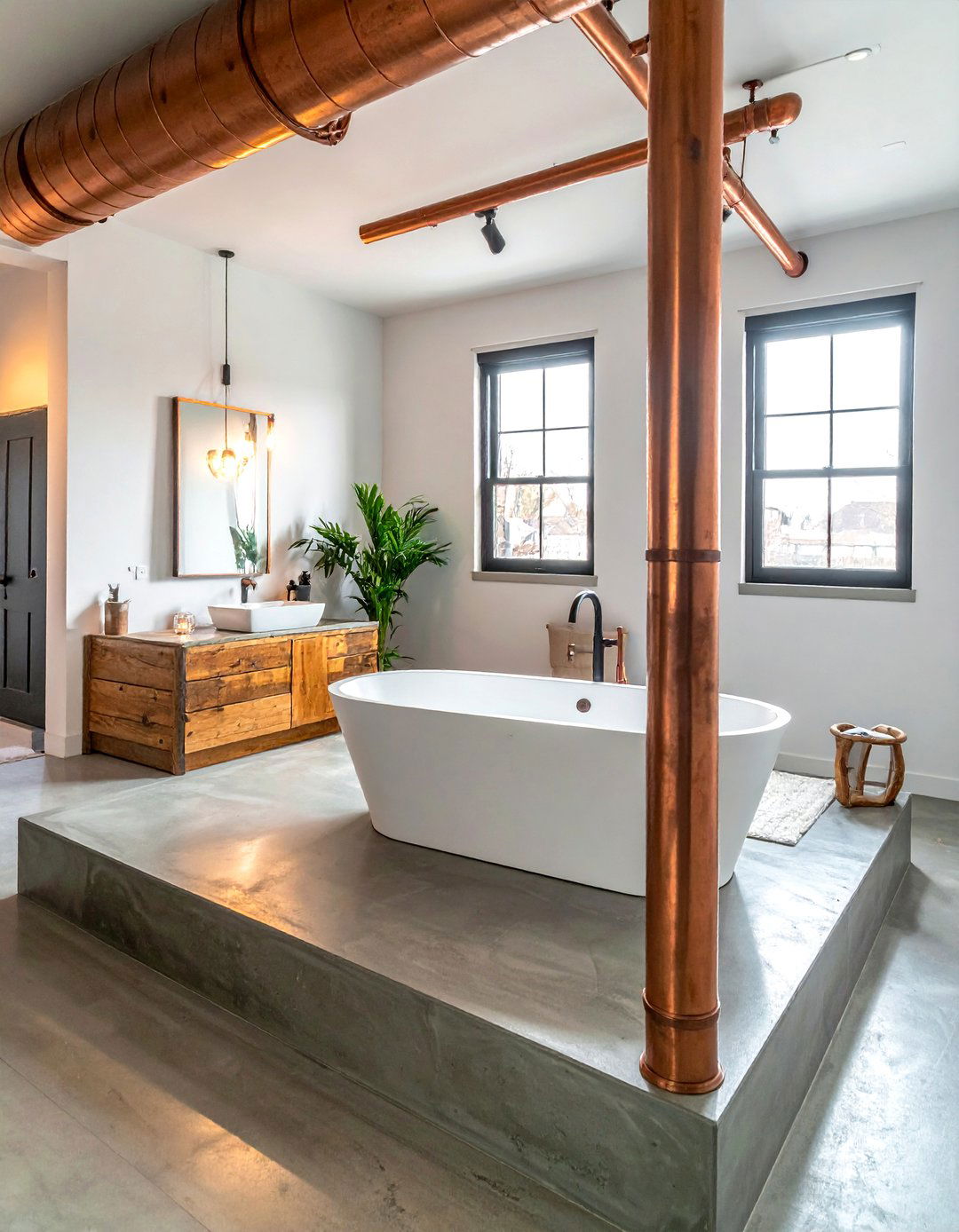 Concrete Tub Deck - 30 drop-in tub ideas