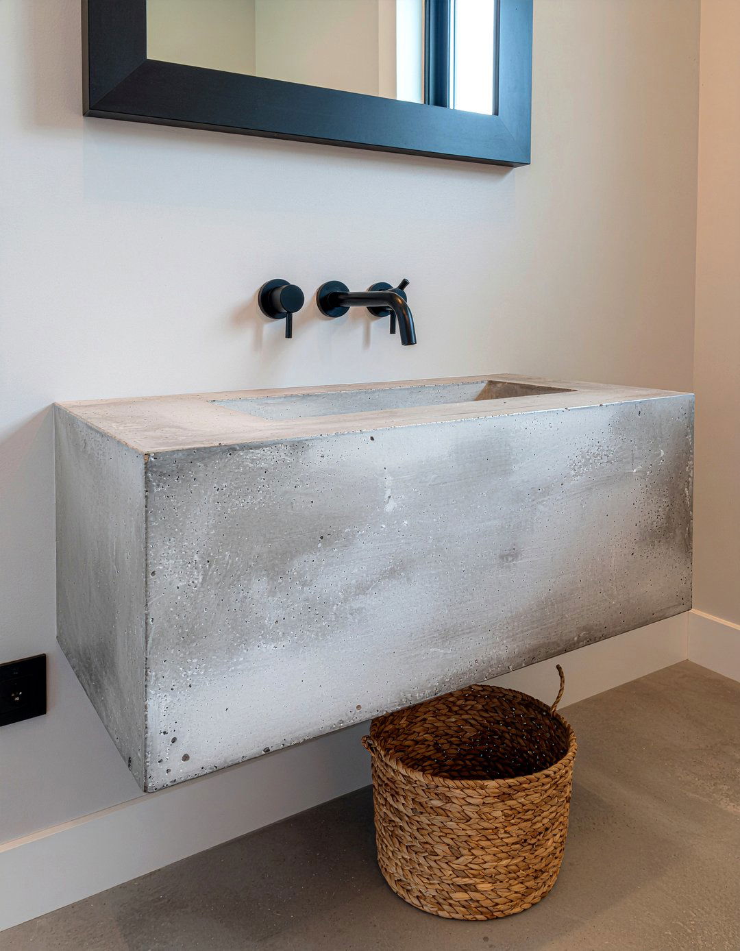 Concrete Vanity - 30 bathroom focal point ideas