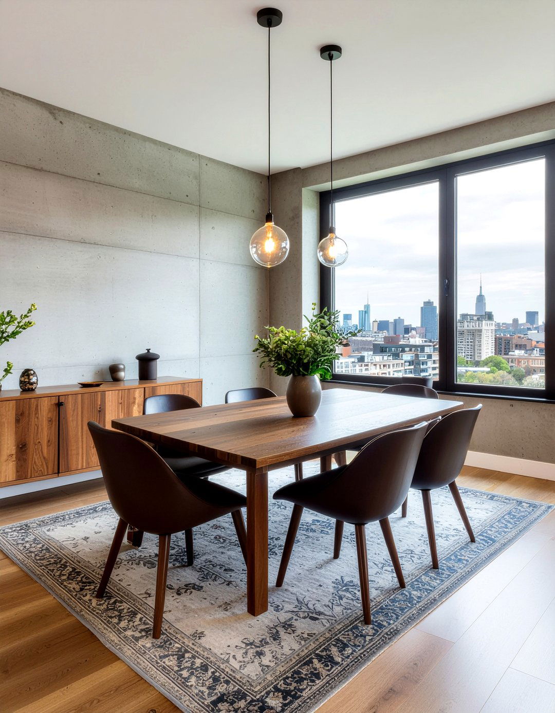 Concrete Wall Dining Room - 30 New York dining room ideas