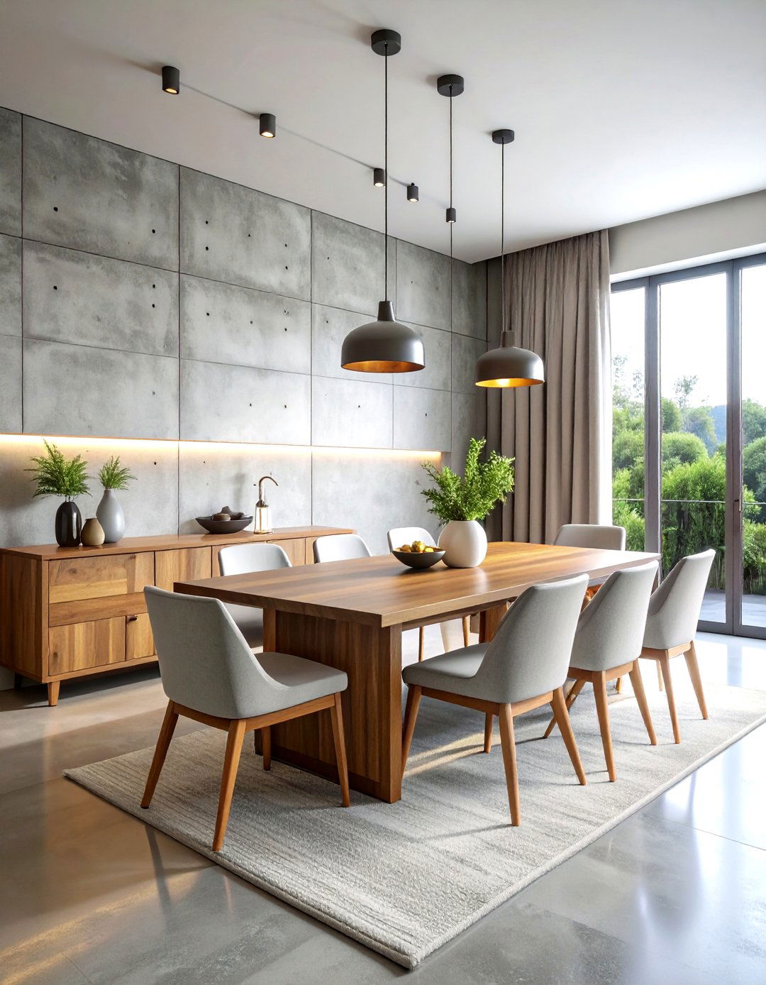 Concrete Wall Dining Room - 30 architect designed dining room ideas