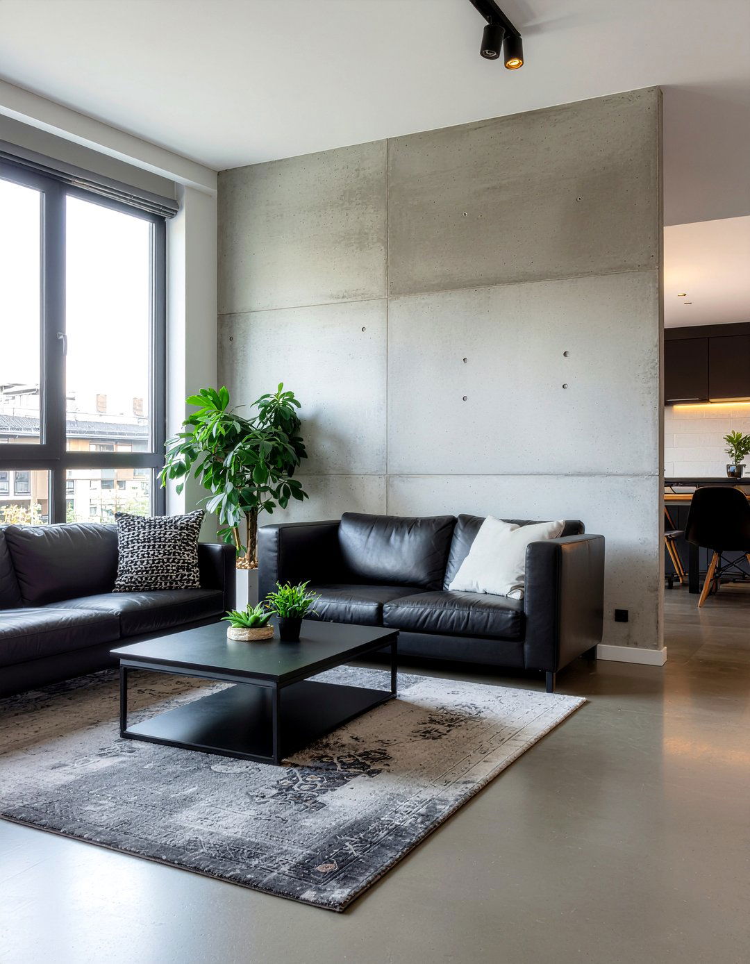 Concrete Wallpaper - 30 living room textured wallpapers