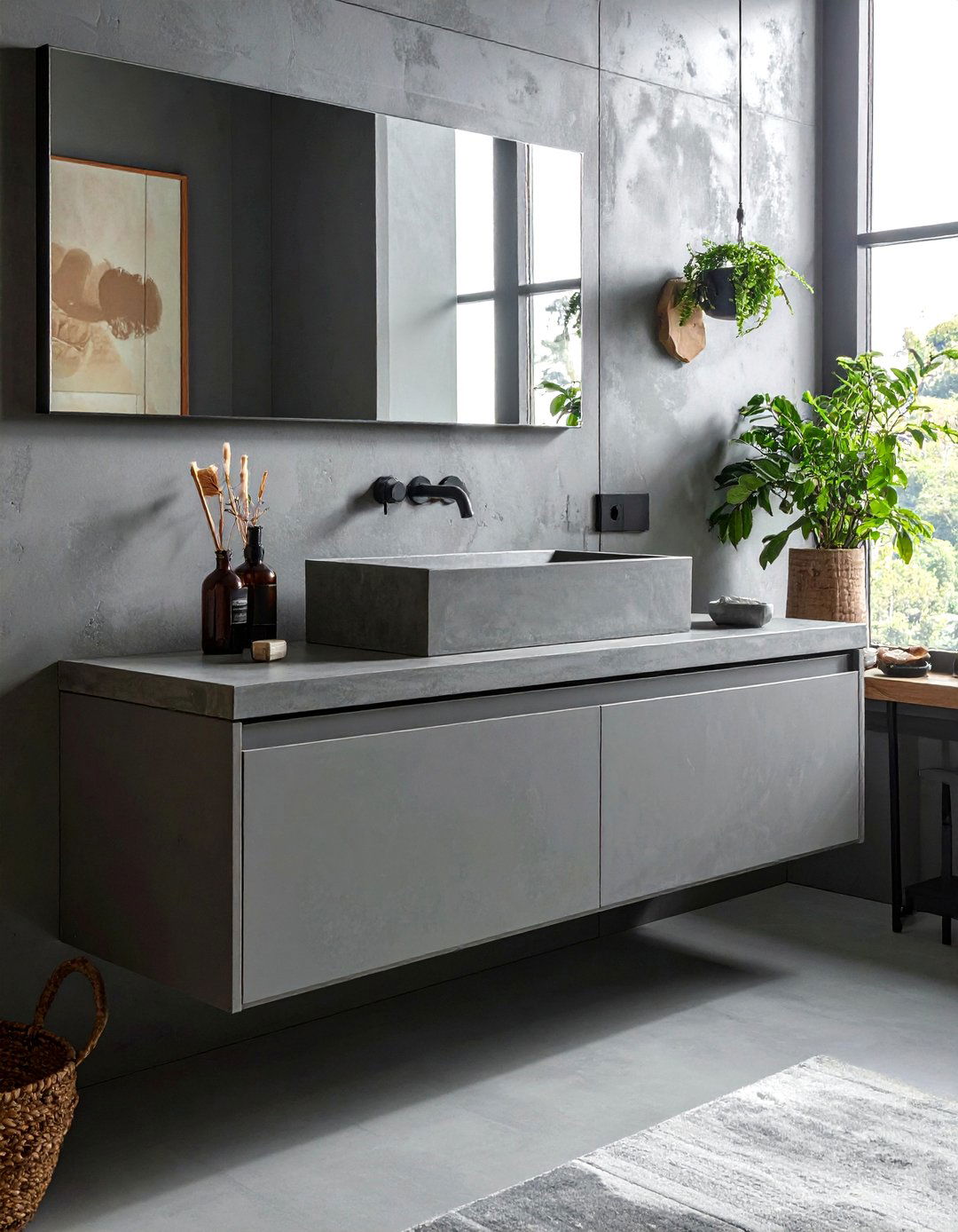 Concrete apron front sink - 30 concrete sink ideas