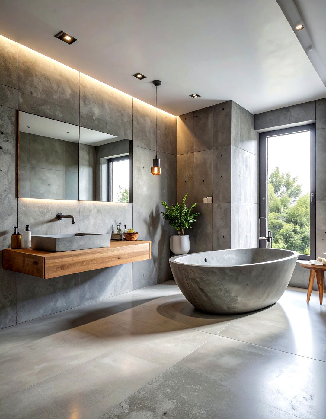 Concrete bathroom - 30 modern bathroom ideas