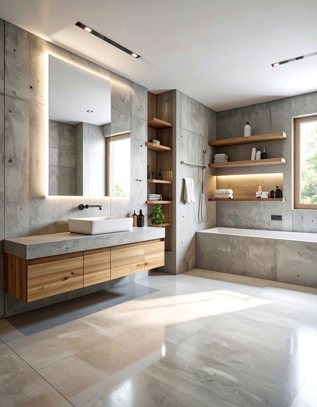 Concrete bathroom - 30 stunning bathroom ideas