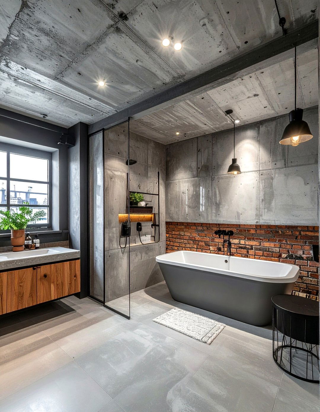 Concrete bathroom ceiling - 30 bathroom ceiling design ideas