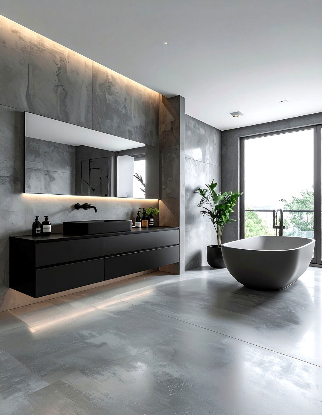 Concrete bathroom floor - 30 non-slip bathroom floor ideas