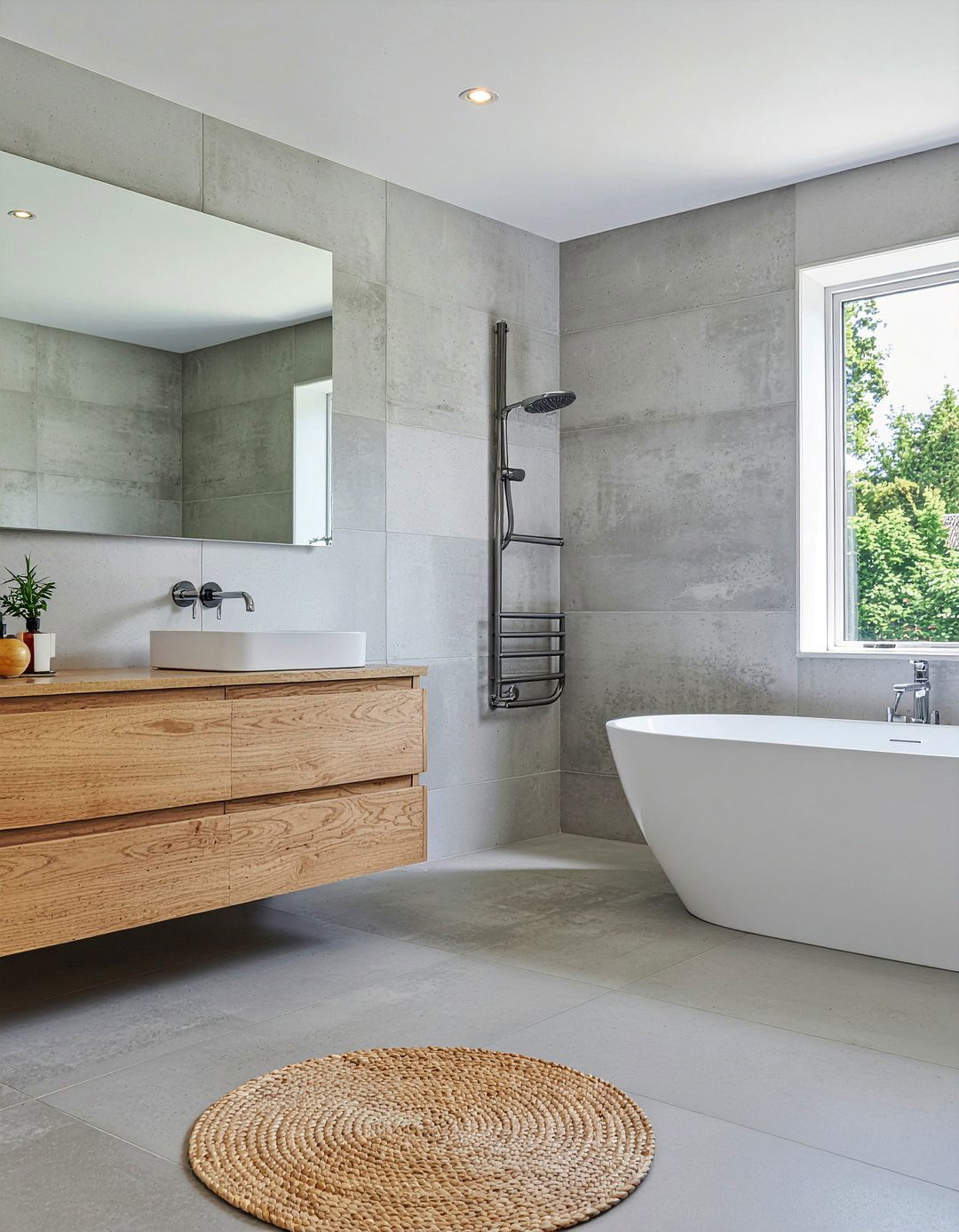 Concrete bathroom tile - 30 modern take on classic bathroom ideas