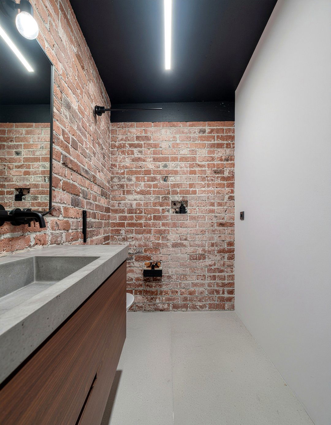 Concrete bathroom vanity - 30 bathroom built-in vanity ideas