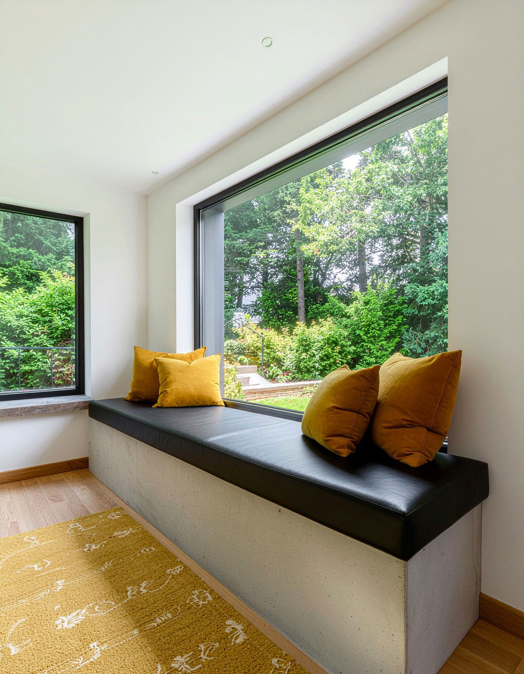 Concrete bench seating - 30 concrete living room ideas