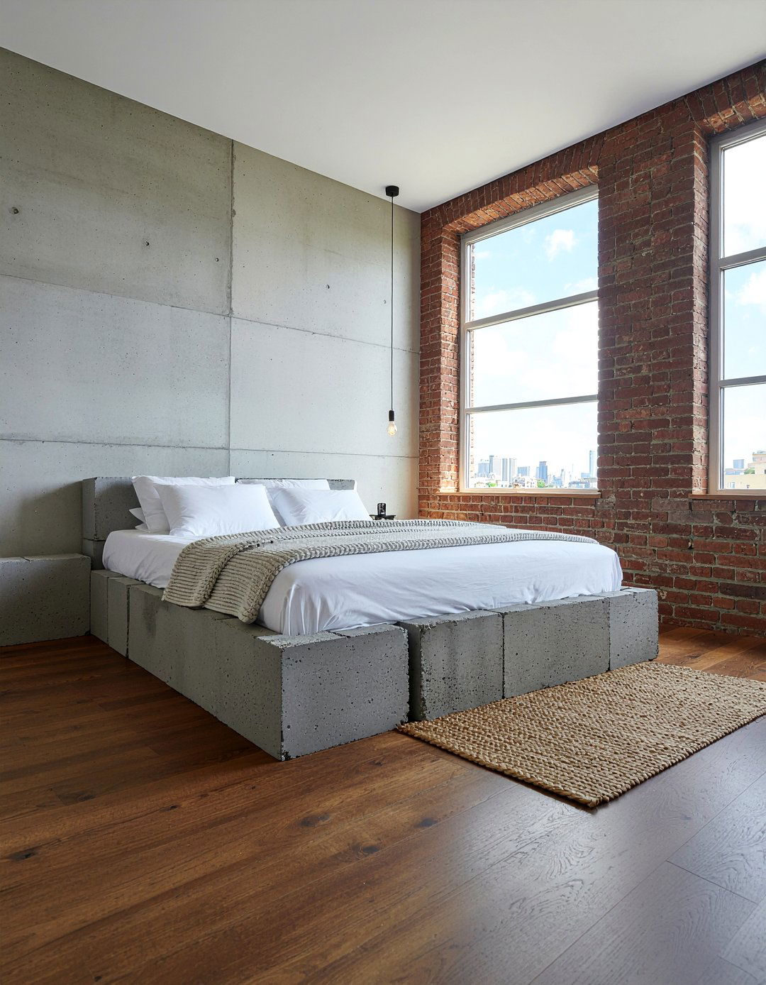 Concrete block bedroom - 30 concrete bedroom ideas