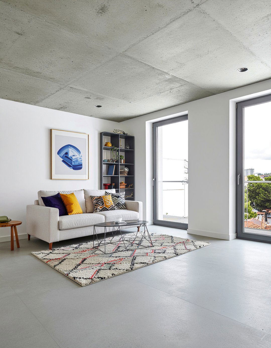 Concrete ceiling finish - 30 living room ceiling update ideas