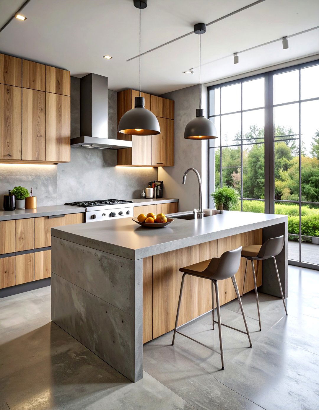 Concrete countertop kitchen - 30 polished kitchen ideas