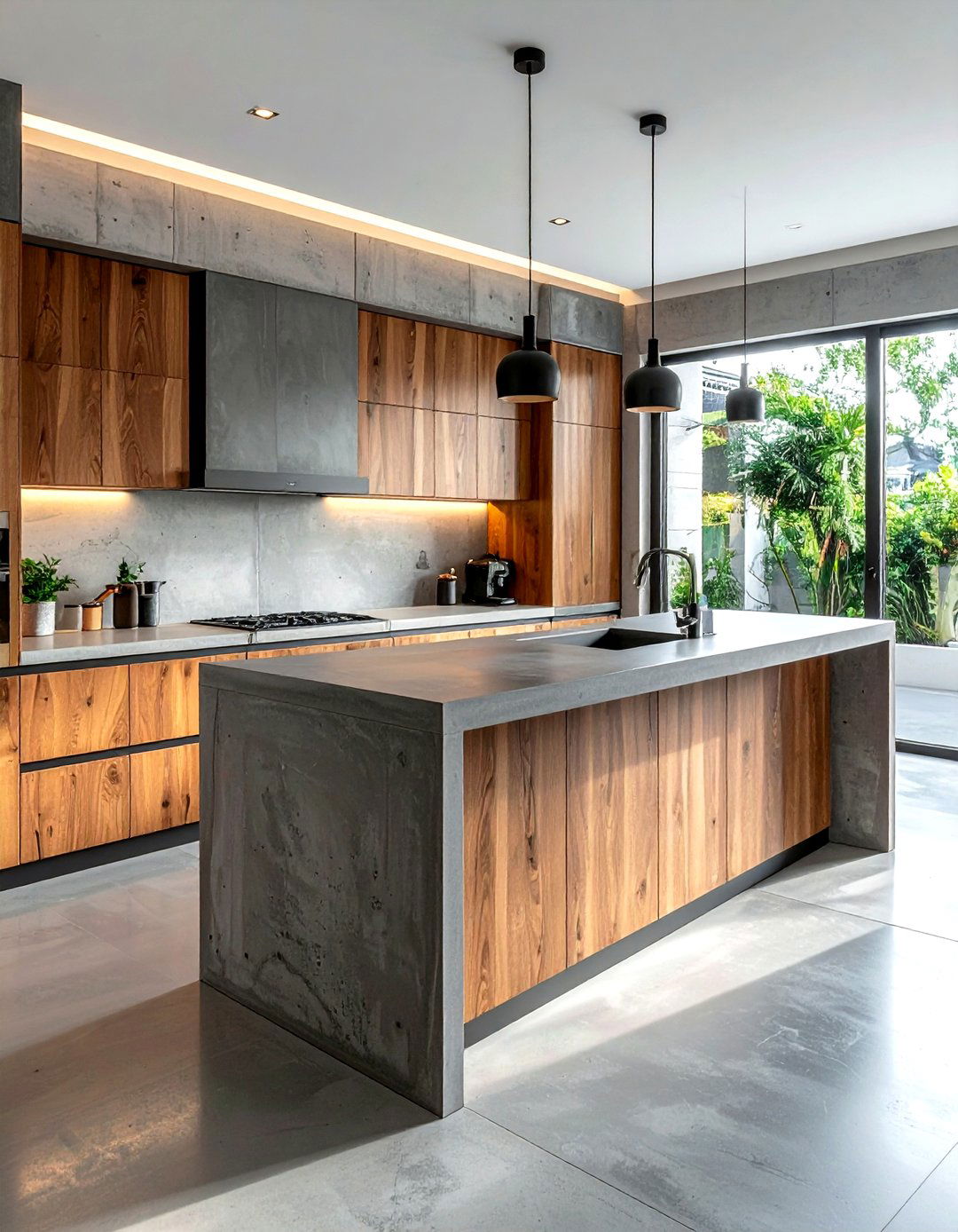 Concrete countertop kitchen - 30 inspiring kitchen ideas