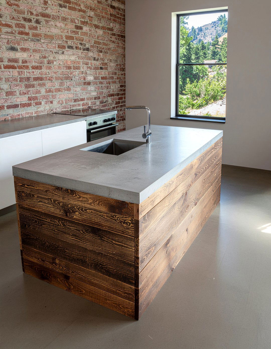 Concrete countertops for kitchen - 30 beautiful kitchen ideas