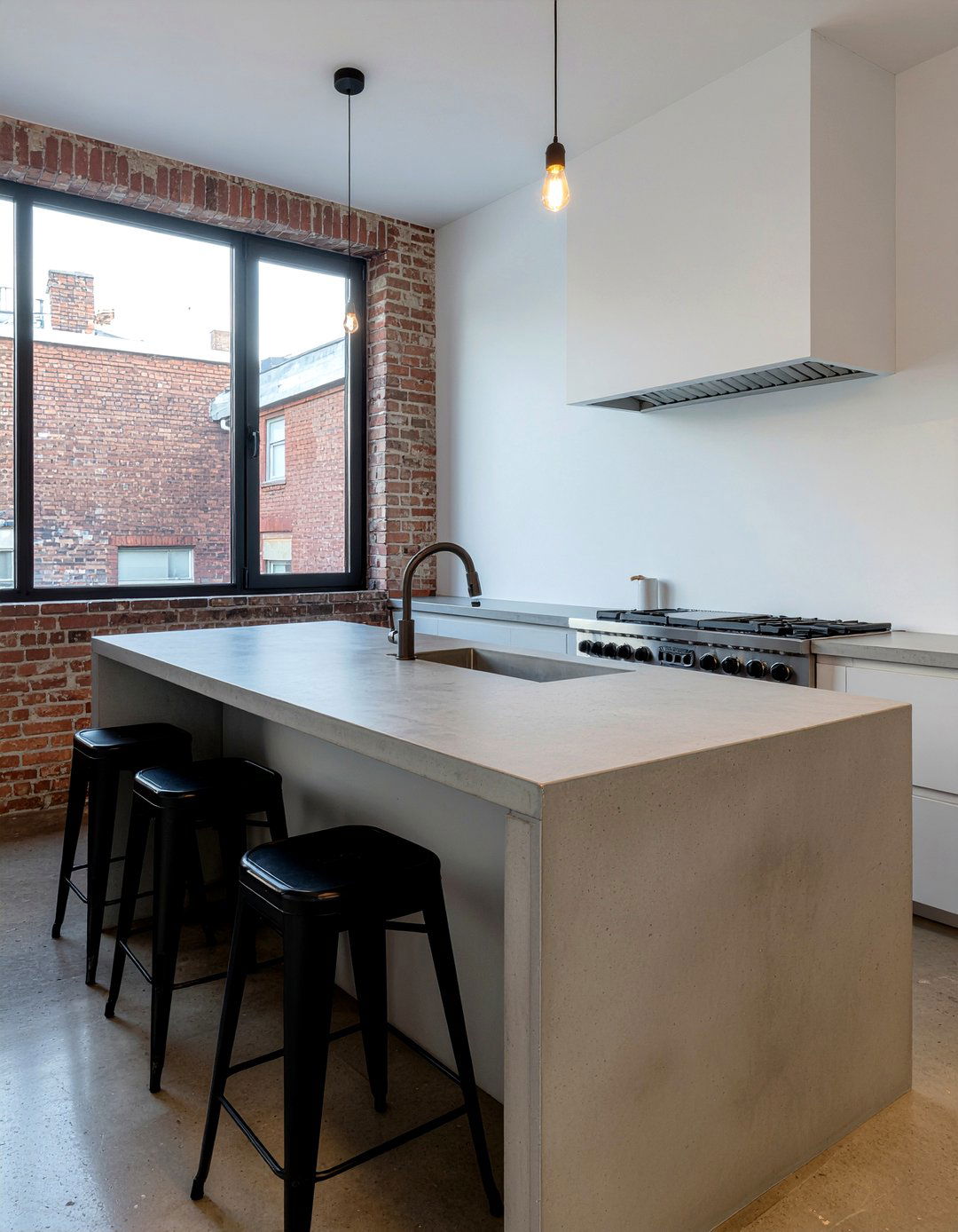 Concrete countertops kitchen - 30 gray countertop kitchen ideas