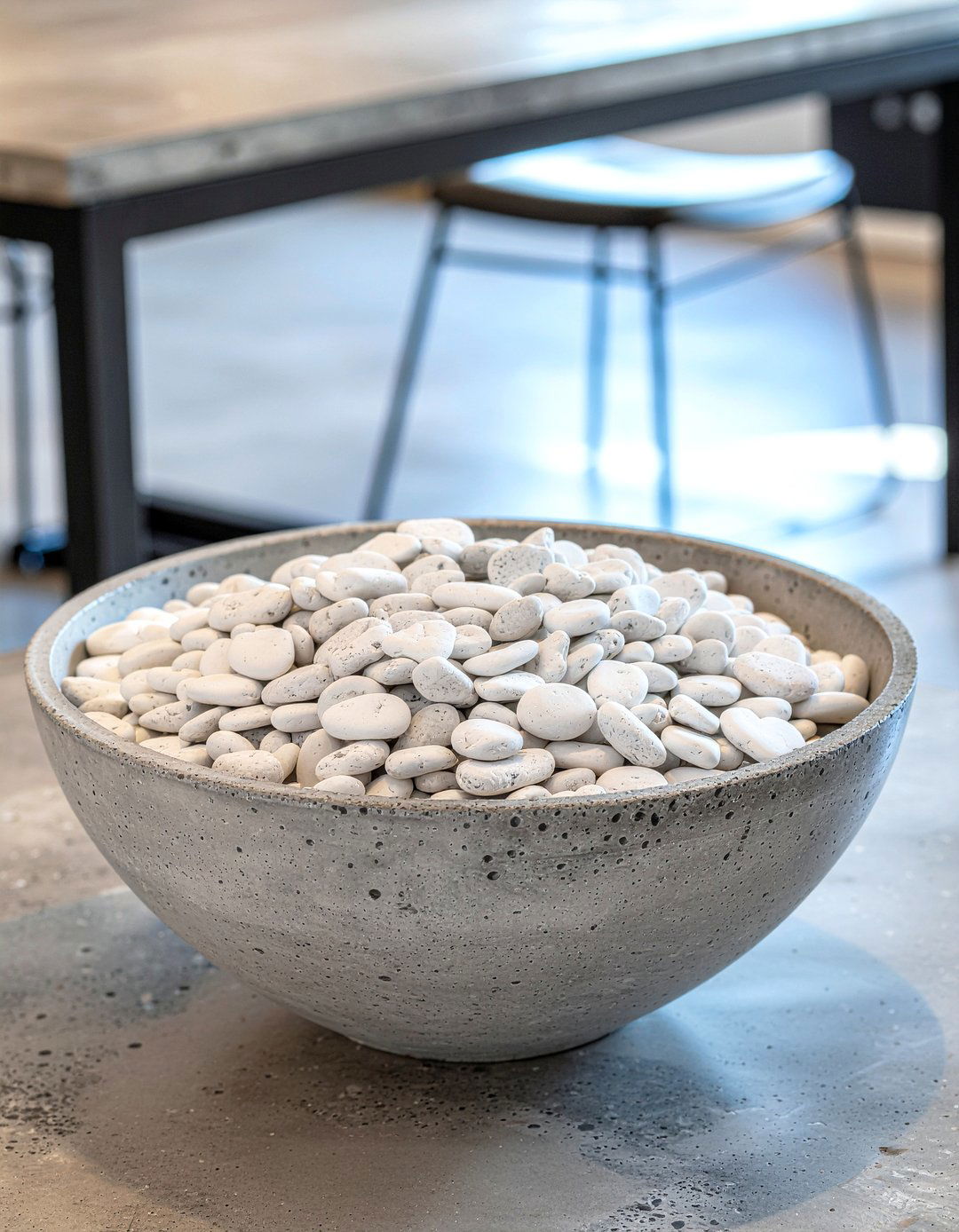 Concrete decorative bowl - 30 dining table centerpiece ideas