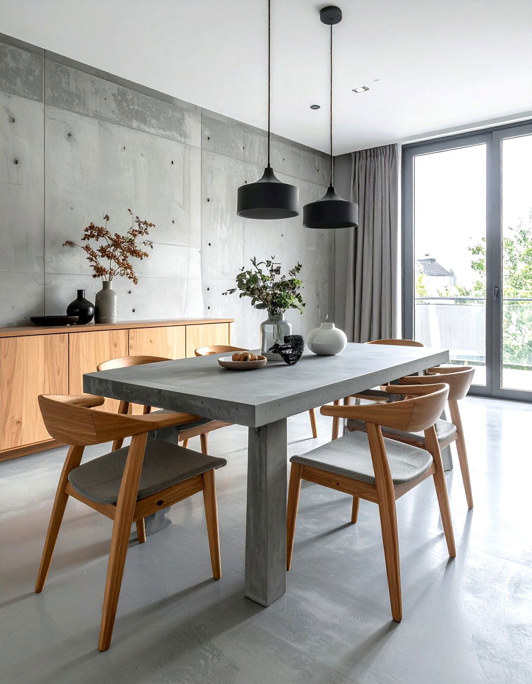 Concrete dining room - 30 viral dining room ideas
