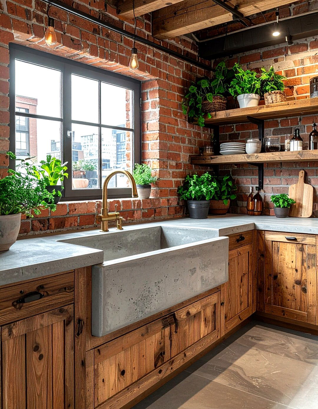 Concrete farmhouse sink - 30 farmhouse sink kitchen ideas