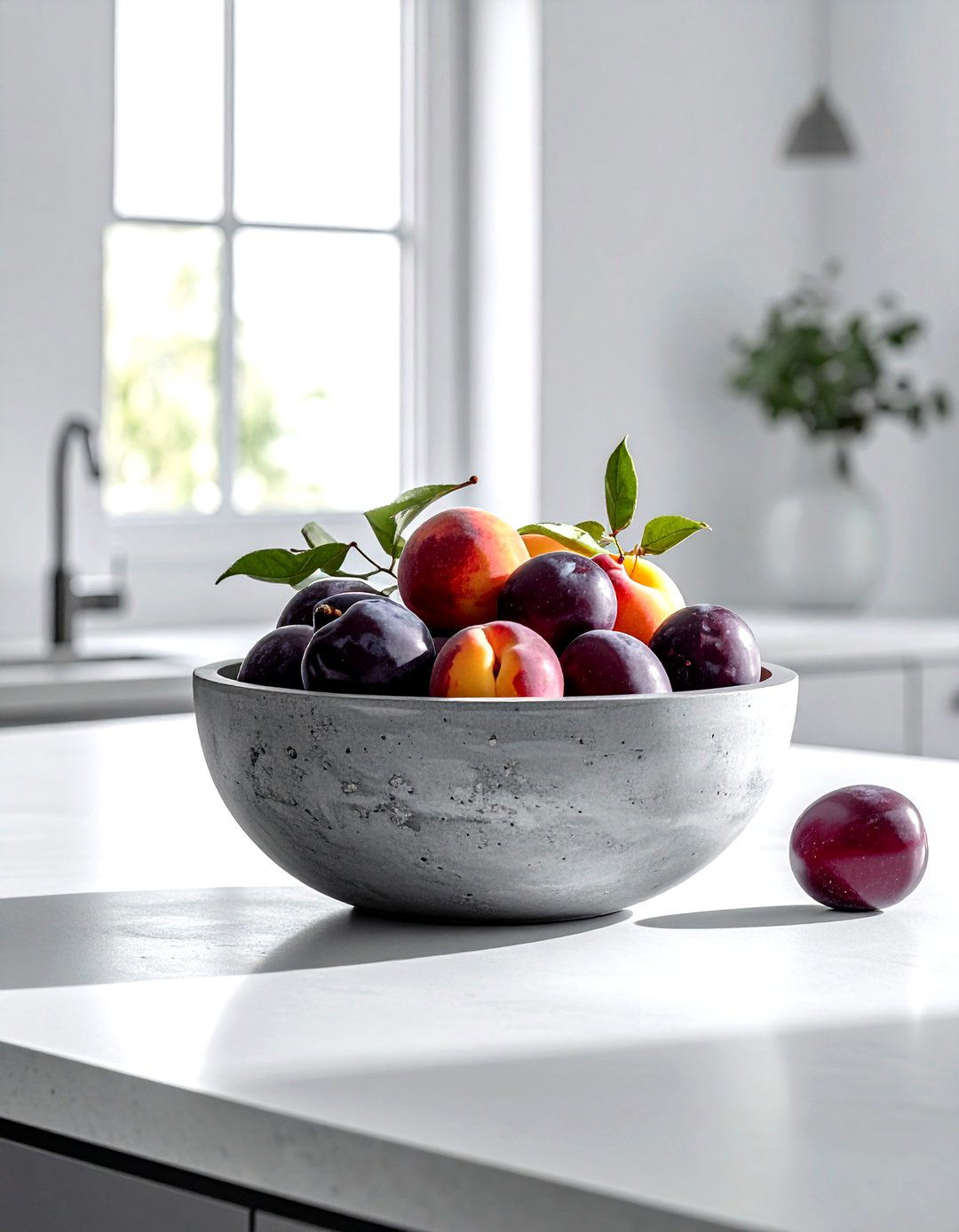 Concrete fruit bowl - 30 kitchen fruit bowl ideas