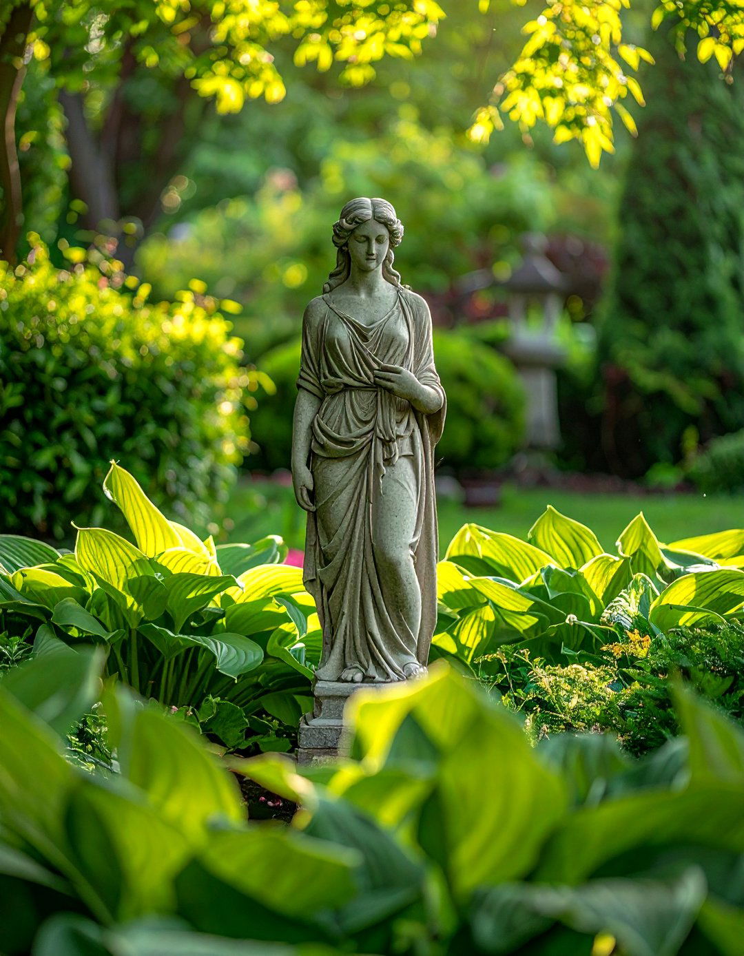 Concrete garden statue - 30 garden decor ideas