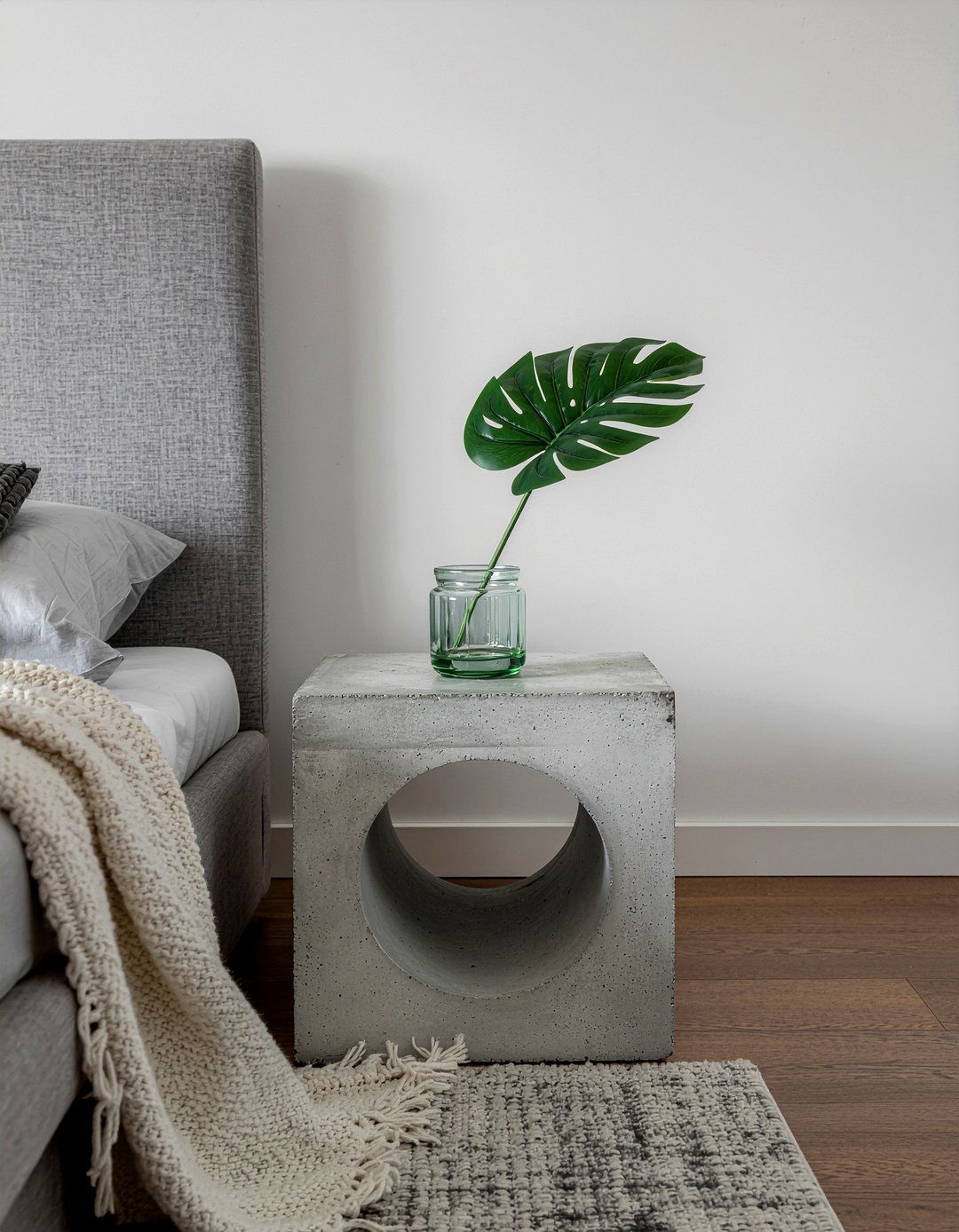 Concrete nightstand - 30 bedroom modern nightstands