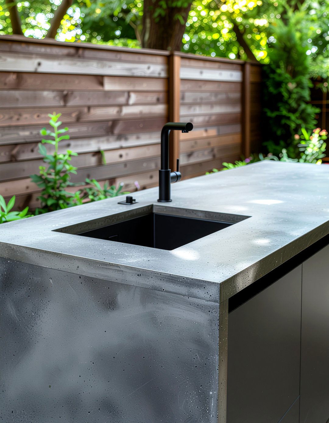 Concrete outdoor kitchen countertop - 30 outdoor kitchen countertop ideas