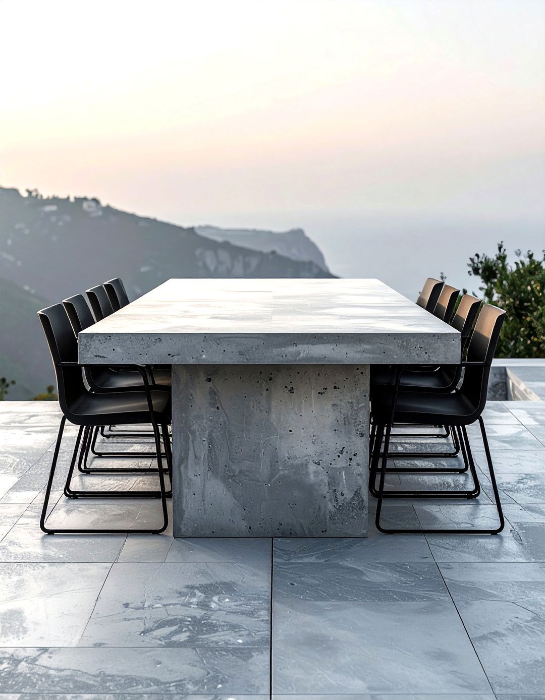 Concrete outdoor table - 30 outdoor furniture ideas