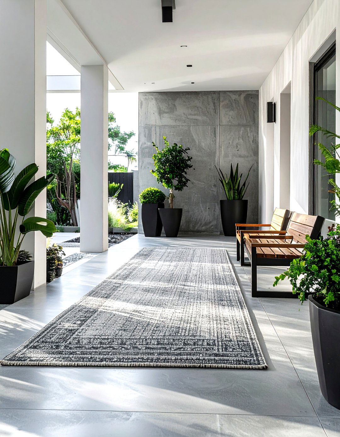 Concrete porch styling - 30 porch decor ideas