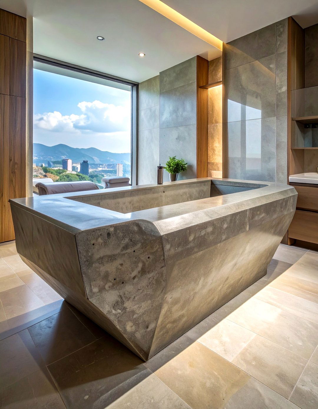 Concrete ramp sink for bathroom - 30 concrete sink ideas