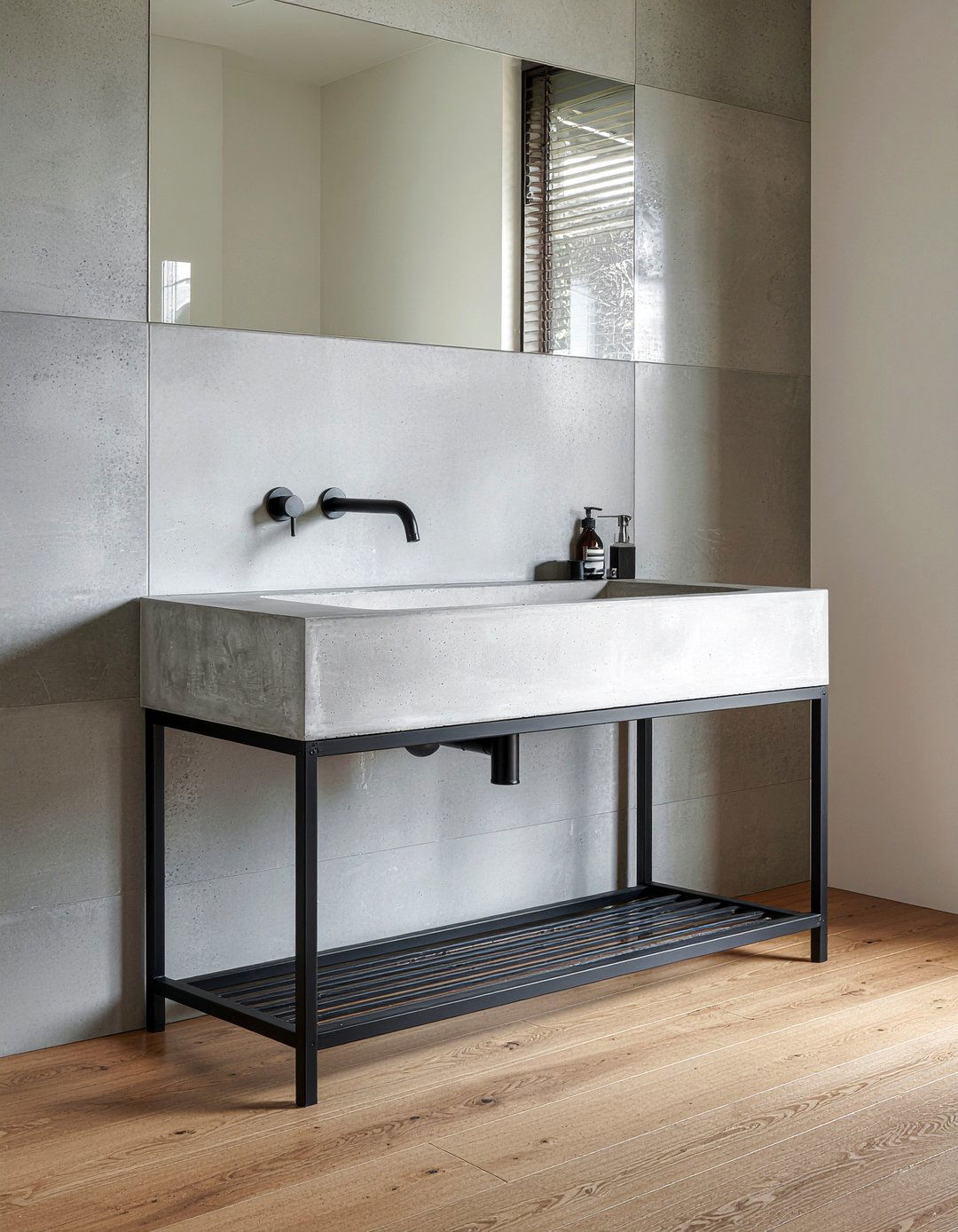 Concrete sink - 30 bathroom makeover ideas