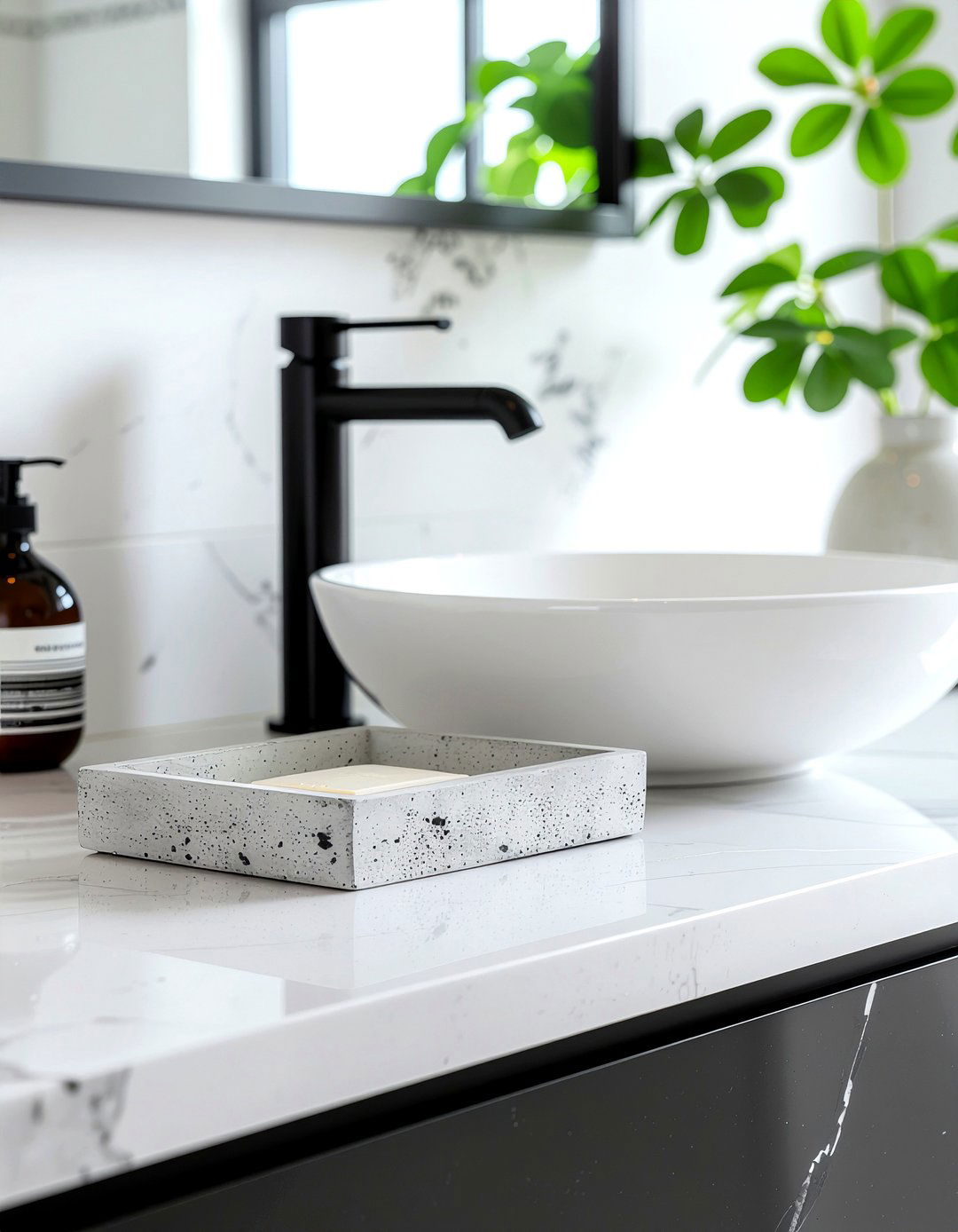 Concrete soap dish - 30 bathroom handmade ideas