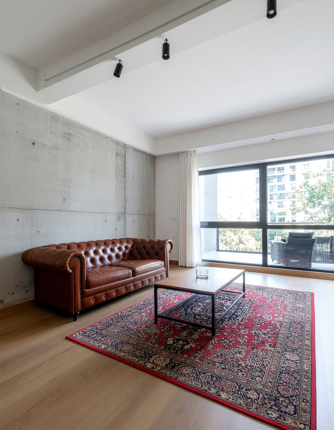 Concrete wall living room - 30 modern living room ideas