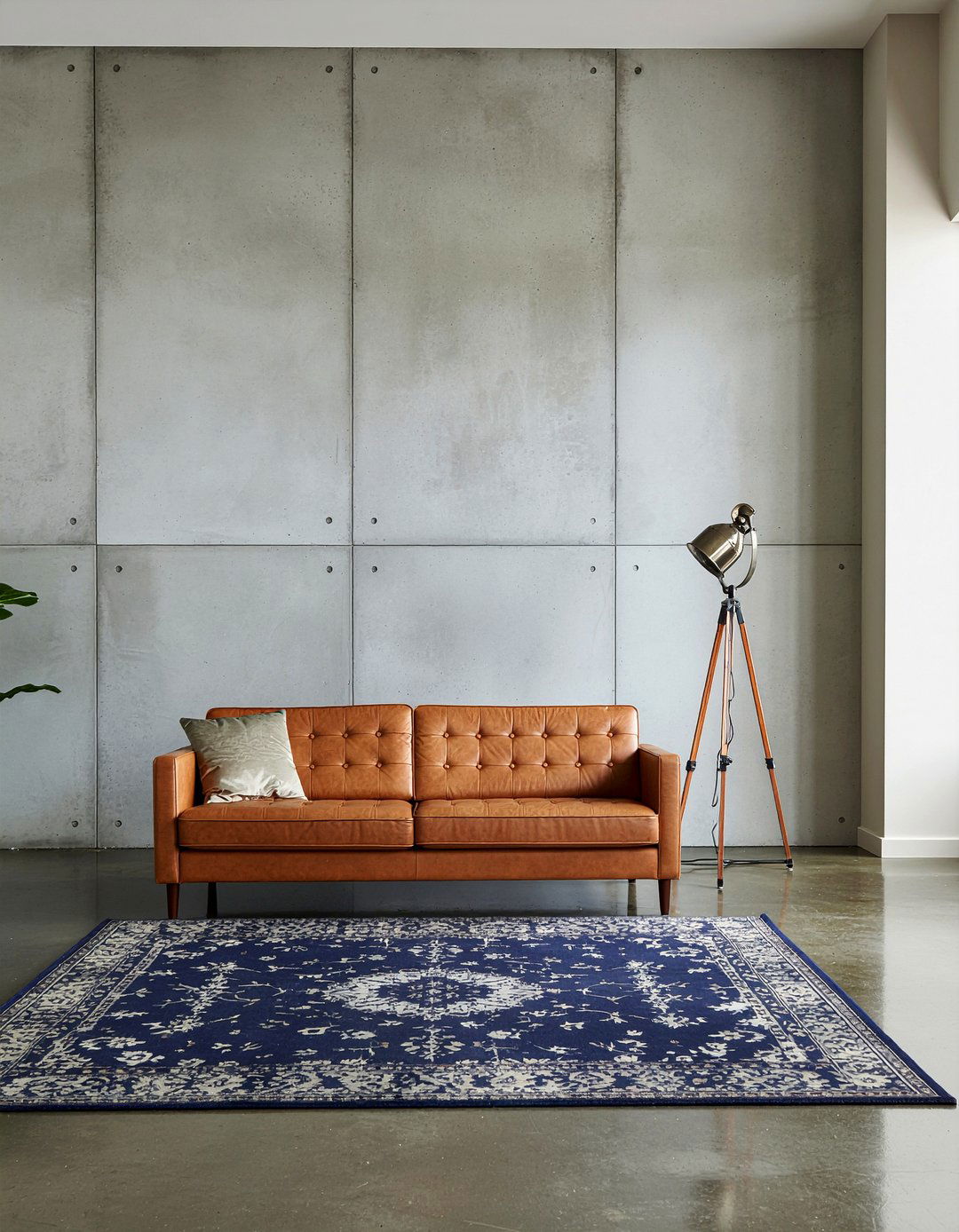 Concrete wall panels - 30 concrete living room ideas