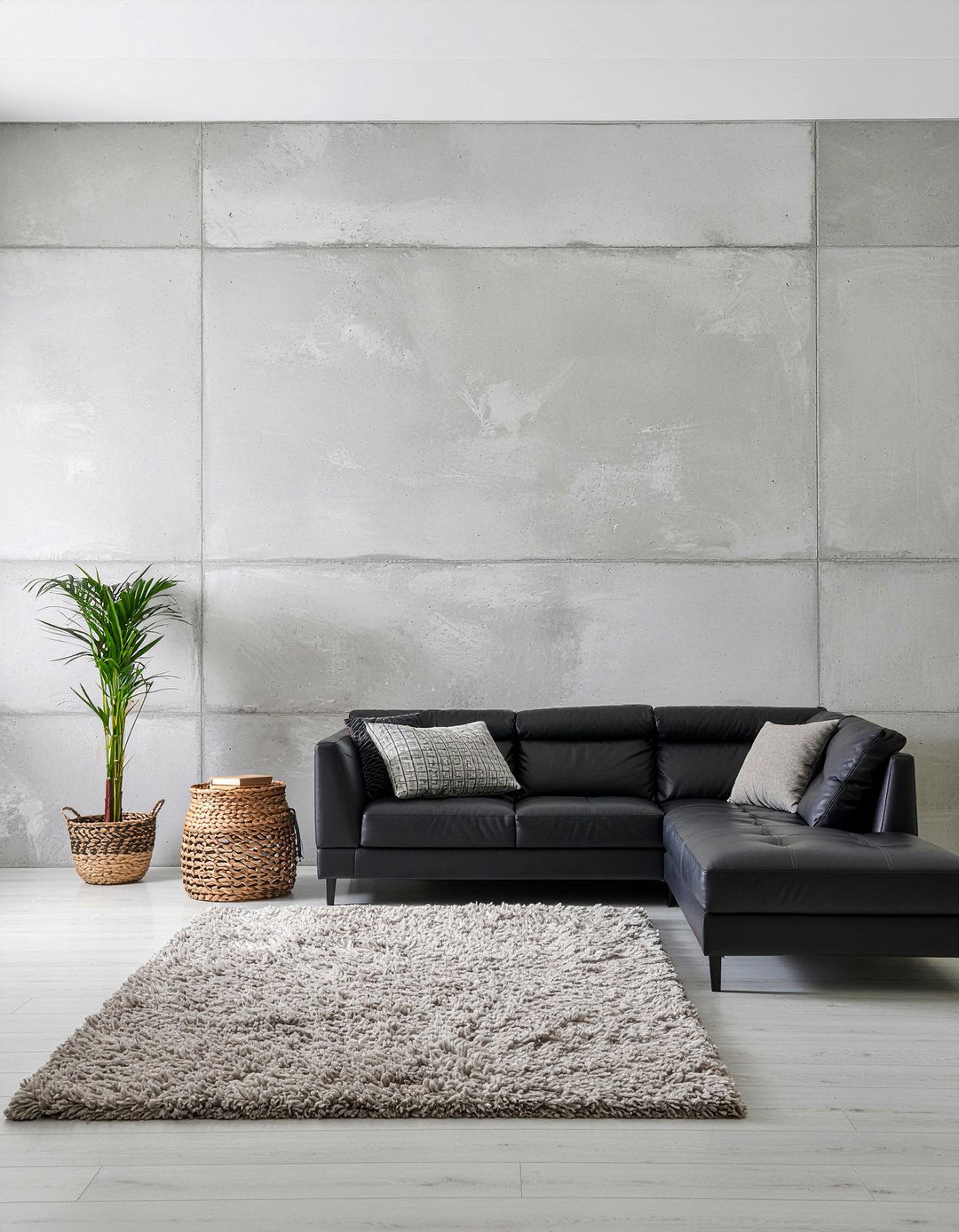 Concrete wall texture - 30 living room accent walls